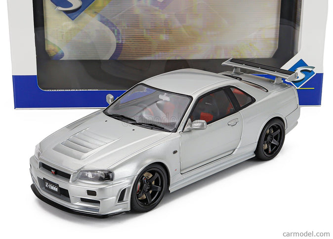 Nissan Skyline GT-R (R34) Z-Tune 1999 1:18 Solido strieborná