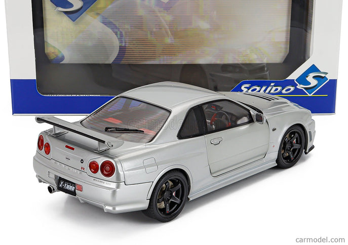 Nissan Skyline GT-R (R34) Z-Tune 1999 1:18 Solido strieborná