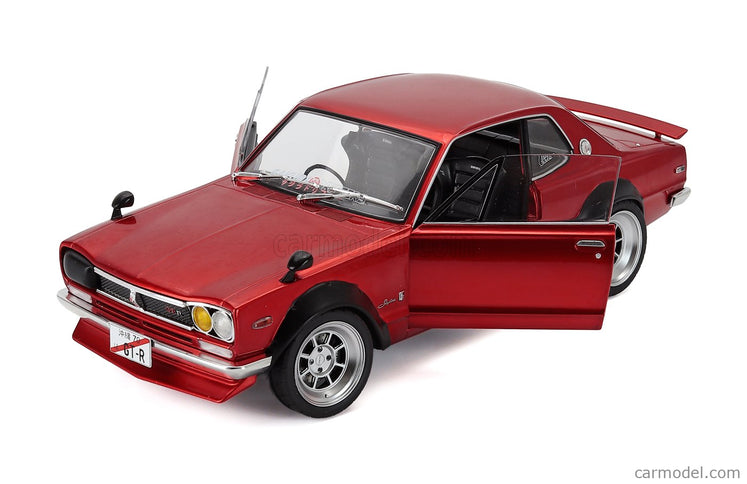 Nissan Skyline (C10) Hakosuka Works 1970 1:18 Solido červená metalická