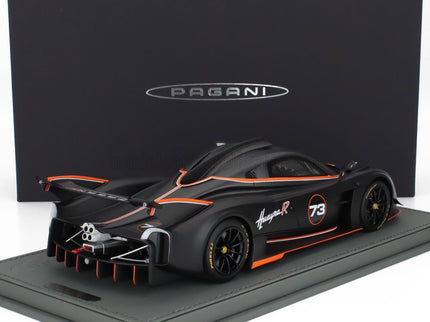 PAGANI | HUAYRA R N 73 RACING 2021 - CON VETRINA - WITH SHOWCASE | MATT BLACK CARBON