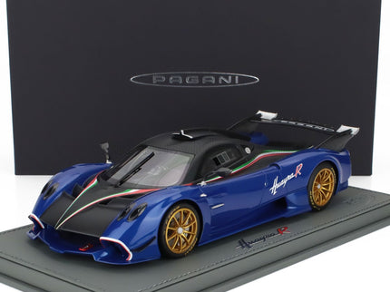 PAGANI | HUAYRA R 2021 - CON VETRINA - WITH SHOWCASE | BLU FRANCIA - BLUE MATT BLACK