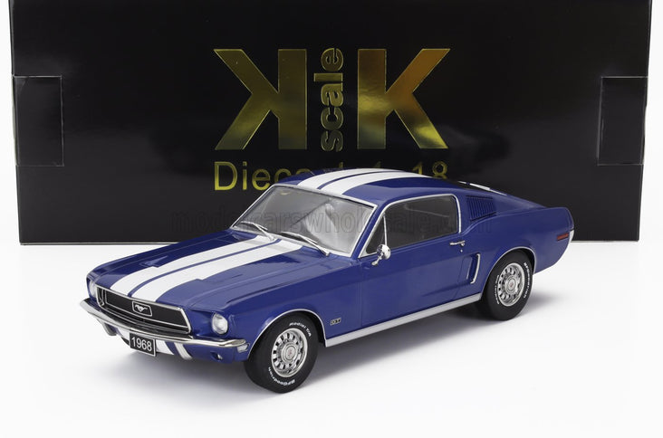 FORD USA | MUSTANG GT FASTBACK COUPE 1968 | BLUE WHITE