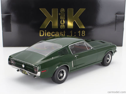Ford Mustang GT Fastback Coupe 1968 1:18 KK Scale zelená