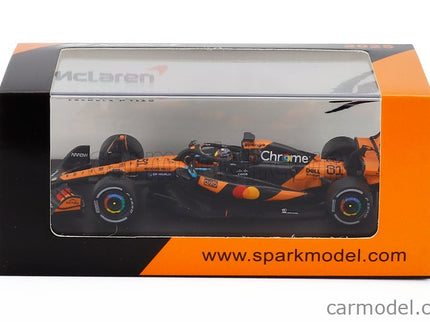 Mclaren F1 MCL39 Team Mclaren N°81 Víťaz China GP 2025 Oscar Piastri 1:64 Spark Model oranžová čierna