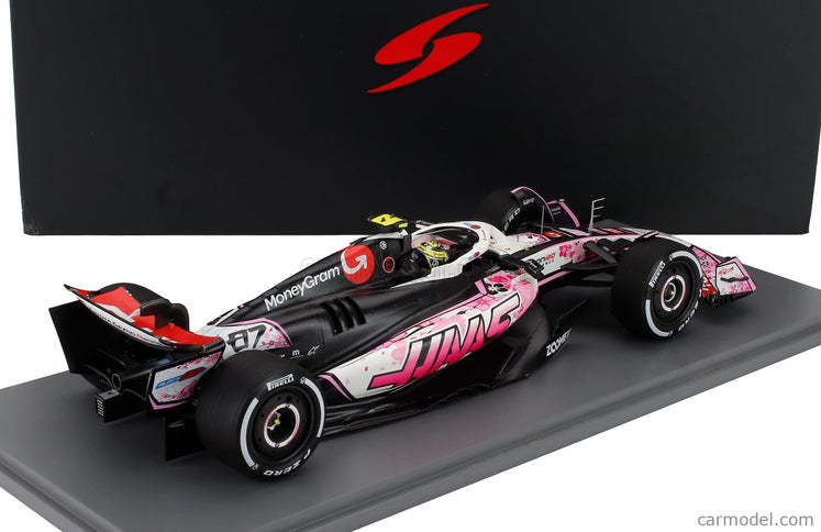 Haas F1 VF-25 Team Moneygram Haas N°87 Japan GP 2025 Oliver Bearman 1:18 Spark Model biela čierna červená