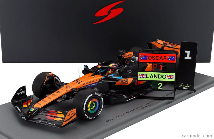 Mclaren F1 MCL39 Team Mclaren N°81 Víťaz China GP 2025 Oscar Piastri 1:18 Spark Model oranžová čierna