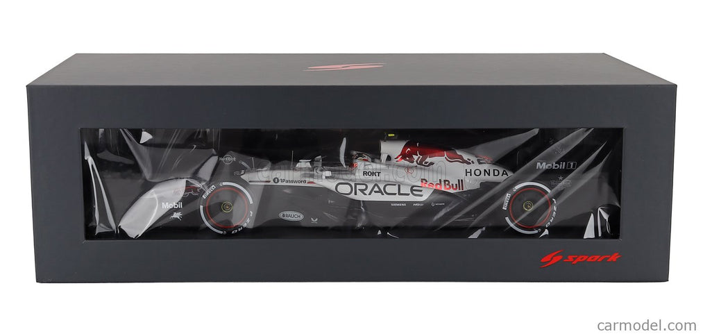 Red Bull F1 RB21 Team Oracle Red Bull Racing N°22 Japan GP 2025 With Pit Board Thanks Honda Yuki Tsunoda 1:18 Spark Model biela červená