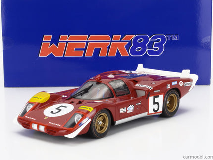 Ferrari 512S 5.0L V12 Long Tail Team Sefac Spa Ferrari N°5 24h Le Mans 1970 Jacky Ickx - Peter Schetty 1:18 Werk83 červená