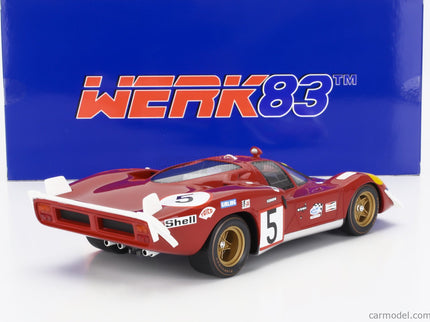 Ferrari 512S 5.0L V12 Long Tail Team Sefac Spa Ferrari N°5 24h Le Mans 1970 Jacky Ickx - Peter Schetty 1:18 Werk83 červená