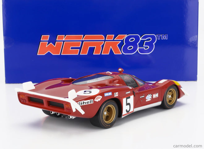 Ferrari 512S 5.0L V12 Long Tail Team Sefac Spa Ferrari N°5 24h Le Mans 1970 Jacky Ickx - Peter Schetty 1:18 Werk83 červená