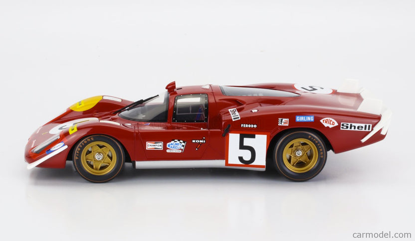 Ferrari 512S 5.0L V12 Long Tail Team Sefac Spa Ferrari N°5 24h Le Mans 1970 Jacky Ickx - Peter Schetty 1:18 Werk83 červená