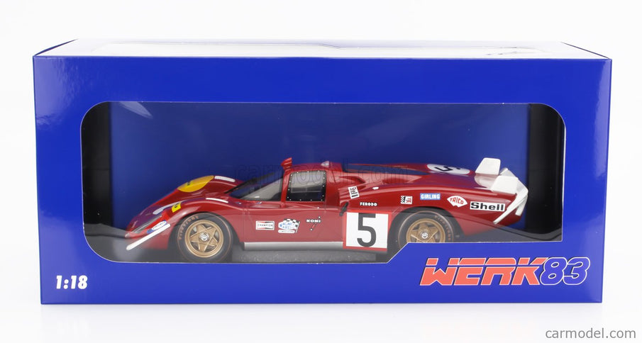 Ferrari 512S 5.0L V12 Long Tail Team Sefac Spa Ferrari N°5 24h Le Mans 1970 Jacky Ickx - Peter Schetty 1:18 Werk83 červená