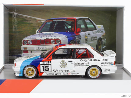 BMW 3-SERIES M3 (E30) Team Schnitzer Warsteiner N°15 Víťaz DTM Sezóna 1989 Roberto Ravaglia 1:18 Werk83 biela červená modrá