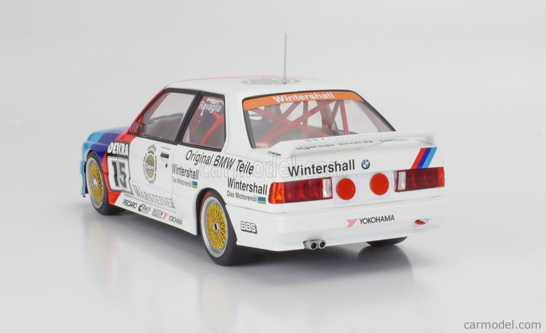 BMW 3-SERIES M3 (E30) Team Schnitzer Warsteiner N°15 Víťaz DTM Sezóna 1989 Roberto Ravaglia 1:18 Werk83 biela červená modrá