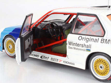 BMW 3-SERIES M3 (E30) Team Schnitzer Warsteiner N°15 Víťaz DTM Sezóna 1989 Roberto Ravaglia 1:18 Werk83 biela červená modrá