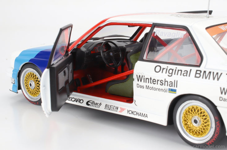 BMW 3-SERIES M3 (E30) Team Schnitzer Warsteiner N°15 Víťaz DTM Sezóna 1989 Roberto Ravaglia 1:18 Werk83 biela červená modrá