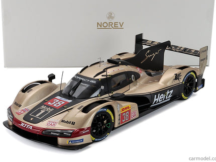 Porsche 963 9RD 4.6L Turbo V8 Team Hertz Jota N°38 6h Lone Star Le Mans Austin USA 2024 Jenson Button - Phil Hanson - Oliver Rasmussen 1:18 Norev biela zlatá