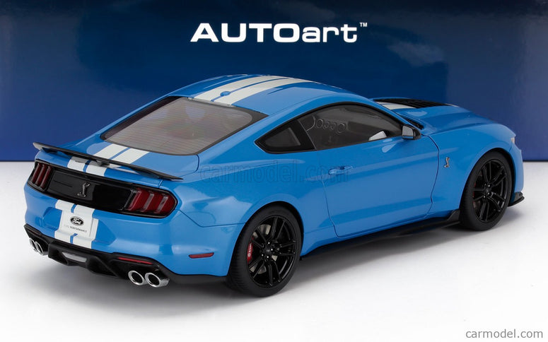Ford Mustang Shelby GT500 Coupe 2023 1:18 AUTOart Gribber modrá