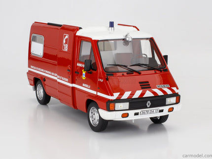 Renault Master T30D Van Vehicule De Secours D'urgence Aux Asphyxies Marseille Marine Sapeurs Pompiers 1980 1:18 Otto Mobile červená biela