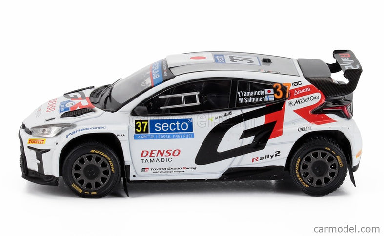 Toyota Yaris GR RALLY1 Team Toyota Gazoo Racing Wrt N°37 Rally Finland 2024 Yuki Yamamoto - Marko Salminen 1:43 IXO Models biela