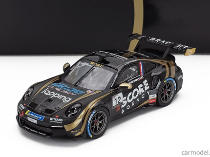 Porsche 911 992 GT3 Cup Team Schumacher Clrt N°12 Víťaz Porsche Cup Monaco 2024 Larry Ten Voorde 1:43 IXO Models čierna zlatá