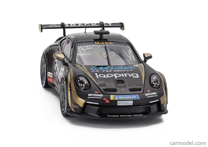 Porsche 911 992 GT3 Cup Team Schumacher Clrt N°12 Víťaz Porsche Cup Monaco 2024 Larry Ten Voorde 1:43 IXO Models čierna zlatá