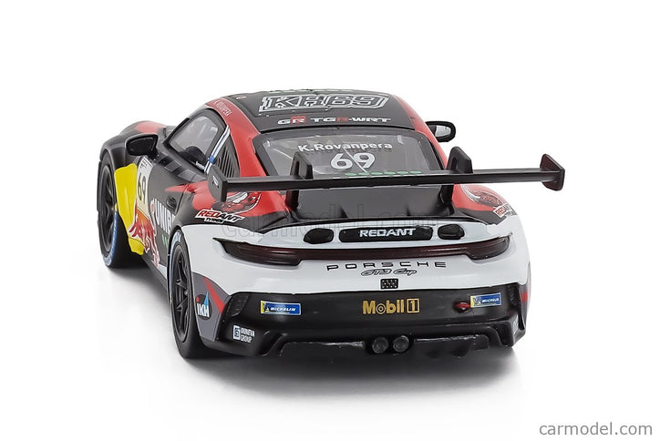 Porsche 911 992 GT3 Cup Team Nationale Autoclub Excelsior N°69 Víťaz Porsche Cup Zolder 2024 Kalle Rovanpera 1:43 IXO Models čierna