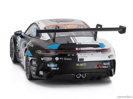 Porsche 911 992 GT3 Cup Team M75 Bernhard N°14 Víťaz Porsche Cup Oschersleben 2024 Robert De Haan 1:18 IXO Models čierna biela