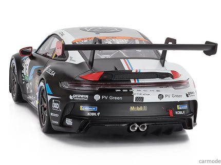 Porsche 911 992 GT3 Cup Team M75 Bernhard N°15 Porsche Cup Oschersleben 2024 Janne Stiak 1:18 IXO Models čierna biela