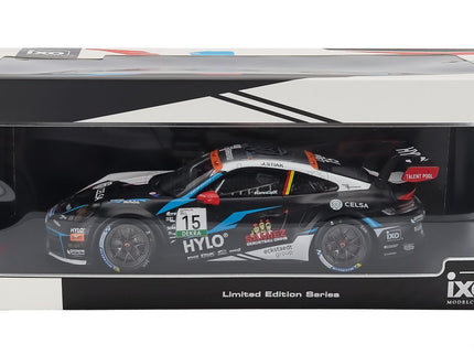 Porsche 911 992 GT3 Cup Team M75 Bernhard N°15 Porsche Cup Oschersleben 2024 Janne Stiak 1:18 IXO Models čierna biela