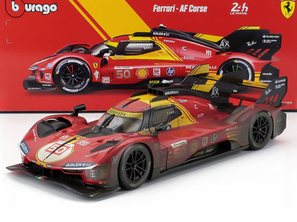FERRARI | 499P 3.0L TURBO V6 TEAM FERRARI AF CORSE N 50 WINNER 24h LE MANS (AFTER RACE VERSION) 2024 ANTONIO FUOCO - MIGUEL MOLINA - NICKLAS NIELSEN | RED