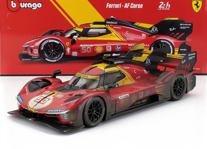 FERRARI | 499P 3.0L TURBO V6 TEAM FERRARI AF CORSE N 50 WINNER 24h LE MANS (AFTER RACE VERSION) 2024 ANTONIO FUOCO - MIGUEL MOLINA - NICKLAS NIELSEN | RED