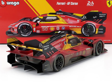 FERRARI | 499P 3.0L TURBO V6 TEAM FERRARI AF CORSE N 50 WINNER 24h LE MANS (AFTER RACE VERSION) 2024 ANTONIO FUOCO - MIGUEL MOLINA - NICKLAS NIELSEN | RED