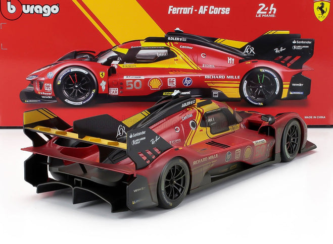FERRARI | 499P 3.0L TURBO V6 TEAM FERRARI AF CORSE N 50 WINNER 24h LE MANS (AFTER RACE VERSION) 2024 ANTONIO FUOCO - MIGUEL MOLINA - NICKLAS NIELSEN | RED