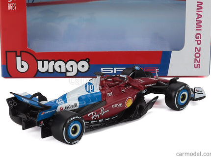 Ferrari F1 SF-25 Team Scuderia Ferrari HP N°16 Miami GP 2025 Charles Leclerc 1:43 Bburago červená biela modrá