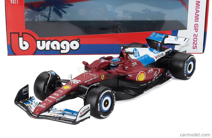 Ferrari F1 SF-25 Team Scuderia Ferrari N°16 Miami GP 2025 Charles Leclerc 1:18 Bburago červená biela modrá