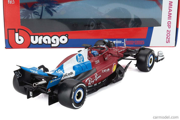 Ferrari F1 SF-25 Team Scuderia Ferrari N°16 Miami GP 2025 Charles Leclerc 1:18 Bburago červená biela modrá
