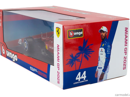 Ferrari F1 SF-25 Team Scuderia Ferrari N°16 Miami GP 2025 Charles Leclerc 1:18 Bburago červená biela modrá
