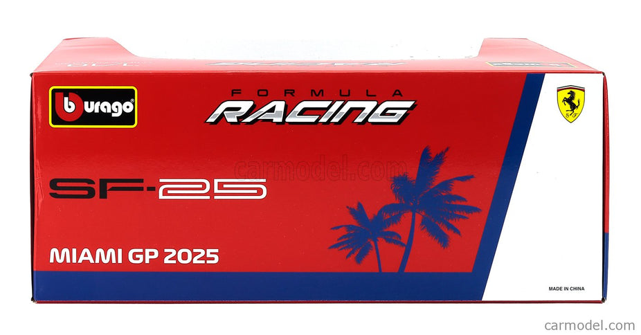Ferrari F1 SF-25 Team Scuderia Ferrari N°16 Miami GP 2025 Charles Leclerc 1:18 Bburago červená biela modrá