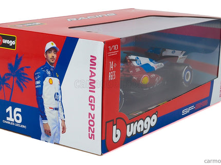 Ferrari F1 SF-25 Team Scuderia Ferrari N°16 Miami GP 2025 Charles Leclerc 1:18 Bburago červená biela modrá