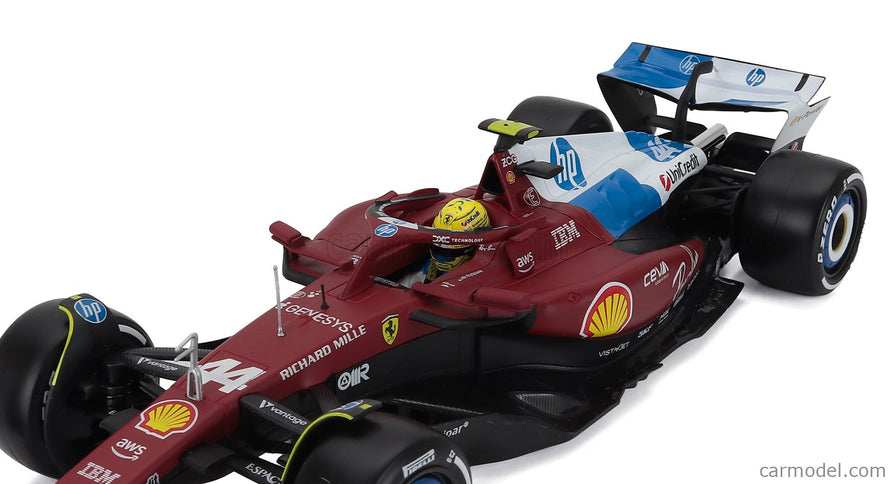Ferrari F1 SF-25 Team Scuderia Ferrari HP N°44 Miami GP 2025 Lewis Hamilton 1:18 Bburago červená biela modrá