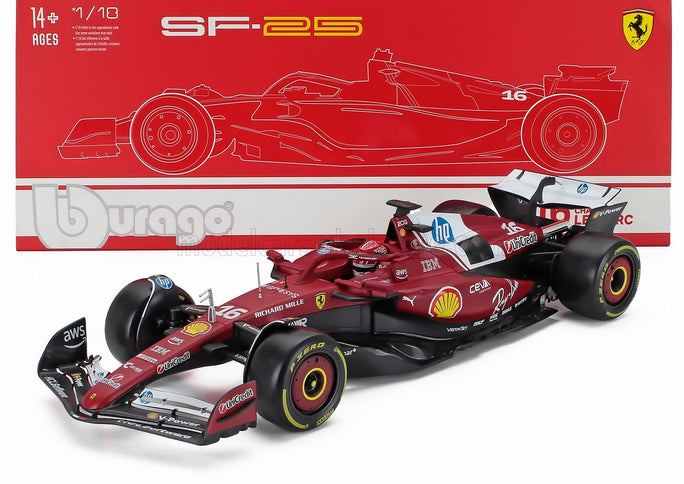 FERRARI | WITH SHOWCASE - F1  SF-25 TEAM SCUDERIA FERRARI N 16 SEASON 2025 CHARLES LECLERC | RED