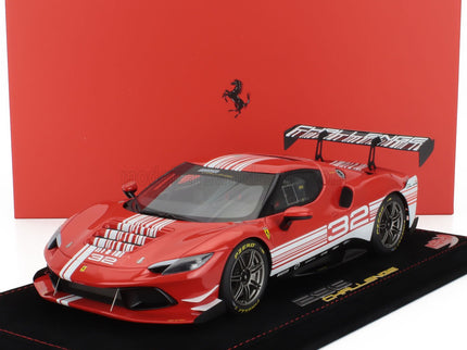 FERRARI | 296 GT3 3.0L TWIN TURBO V6 CHALLENGE N 32 FINALI MONDIALI MUGELLO ITALY 2023 - CON VETRINA - WITH SHOWCASE | RED WHITE
