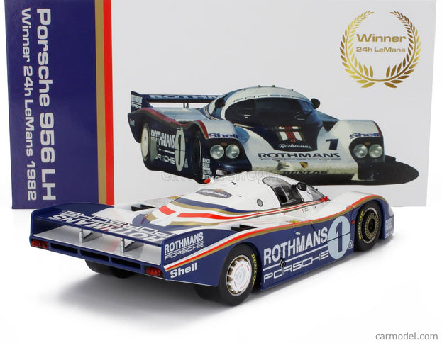 Porsche 956LH 2.6L F6 Twin Turbo Team Rothmans Porsche System N°1 Víťaz 24h Le Mans 1982 Jacky Ickx - Derek Bell 1:18 Werk83 biela modrá
