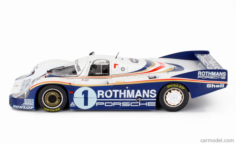 Porsche 956LH 2.6L F6 Twin Turbo Team Rothmans Porsche System N°1 Víťaz 24h Le Mans 1982 Jacky Ickx - Derek Bell 1:18 Werk83 biela modrá