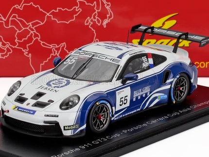 PORSCHE | 911 992 GT3 N 55 PORSCHE CARRERA CUP ASIA CHAMPION 2024 ALESSANDRO GHIRETTI | WHITE BLUE