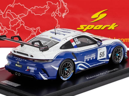 PORSCHE | 911 992 GT3 N 55 PORSCHE CARRERA CUP ASIA CHAMPION 2024 ALESSANDRO GHIRETTI | WHITE BLUE