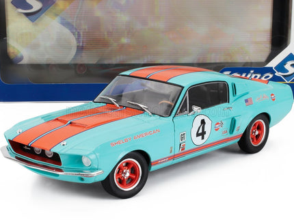 FORD USA | MUSTANG SHELBY GT500 RACING N 4 TRIBUTE COUPE 1967 | LIGHT BLUE ORANGE
