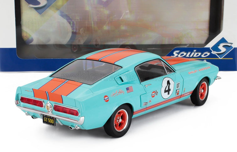 FORD USA | MUSTANG SHELBY GT500 RACING N 4 TRIBUTE COUPE 1967 | LIGHT BLUE ORANGE