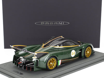 PAGANI | HUAYRA R N 44 RACING 2021 - CON VETRINA - WITH SHOWCASE | VERDE SMERALDO - GREEN CARBON